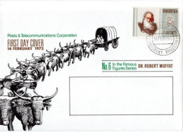 Rhodesia - 1972 Dr Robert Moffat FDC # SG 469 - Mucche