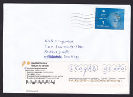 Netherlands: Cover, 2014, 1 Stamp, Abdication Queen, Postal Label Redirected, Incorrect Postcode (traces Of Use) - Briefe U. Dokumente