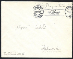 Finnland, Kenttäposti, Beleg Von 1942, Stempel Kenttäposti - Briefe U. Dokumente