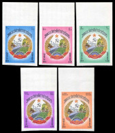 LAOS 1976 - YT 303-307 ; Mi# 437-441B MNH Coat Of Arms Imperforate - Laos