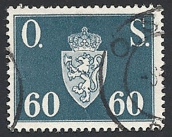 Norwegen Dienstm. 1951, Mi.-Nr. 66, Gestempelt - Oficiales