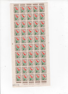 T48 YT **  Feuille 100 Timbres Taxes * Faciales 0.15    Andorre Français 2 Scans   73/36 - Neufs