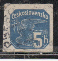 CZECH CECA CZECHOSLOVAKIA CESKA CECOSLOVACCHIA 1937 NEWSPAPER STAMP CARRIER PIGEON 5h USED USATO OBLITERE' - Zeitungsmarken