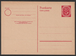 Posthorn, Postkarte P13II, 20 Pf Rot, Ungebraucht/unused - Postkarten - Ungebraucht