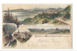 31469 - Gruss Aus Walzenhausen Multivues 1901  Cachet Hotel Rheinburg - Walzenhausen