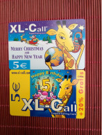 Xl Call 2 Prpeaidcards Christmas +Birthday Used Rare - GSM-Kaarten, Herlaadbaar & Voorafbetaald