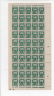 T23 YT **  Feuille 100 Chiffre  Taxe * Faciales  50 C    Andorre Français 2 Scans  73/34 - Unused Stamps