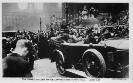 Lot373 Uk The Prince And Lord Mayor Leaving Leeds 1923 Royalty Real Photo England - Leeds