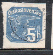 CZECH CECA CZECHOSLOVAKIA CESKA CECOSLOVACCHIA 1937 NEWSPAPER STAMP CARRIER PIGEON 5h USED USATO OBLITERE' - Newspaper Stamps