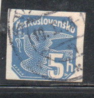 CZECH CECA CZECHOSLOVAKIA CESKA CECOSLOVACCHIA 1937 NEWSPAPER STAMP CARRIER PIGEON 5h USED USATO OBLITERE' - Francobolli Per Giornali