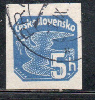 CZECH CECA CZECHOSLOVAKIA CESKA CECOSLOVACCHIA 1937 NEWSPAPER STAMP CARRIER PIGEON 5h USED USATO OBLITERE' - Dagbladzegels