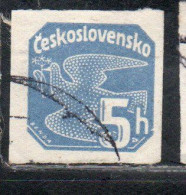 CZECH CECA CZECHOSLOVAKIA CESKA CECOSLOVACCHIA 1937 NEWSPAPER STAMP CARRIER PIGEON 5h USED USATO OBLITERE' - Newspaper Stamps