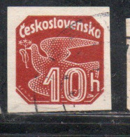 CZECH CECA CZECHOSLOVAKIA CESKA CECOSLOVACCHIA 1937 NEWSPAPER STAMP CARRIER PIGEON 10h USED USATO OBLITERE' - Timbres Pour Journaux