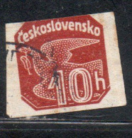 CZECH CECA CZECHOSLOVAKIA CESKA CECOSLOVACCHIA 1937 NEWSPAPER STAMP CARRIER PIGEON 10h USED USATO OBLITERE' - Sellos Para Periódicos