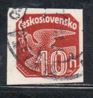 CZECH CECA CZECHOSLOVAKIA CESKA CECOSLOVACCHIA 1937 NEWSPAPER STAMP CARRIER PIGEON 10h USED USATO OBLITERE' - Francobolli Per Giornali