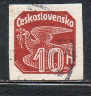 CZECH CECA CZECHOSLOVAKIA CESKA CECOSLOVACCHIA 1937 NEWSPAPER STAMP CARRIER PIGEON 10h USED USATO OBLITERE' - Timbres Pour Journaux