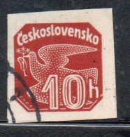 CZECH CECA CZECHOSLOVAKIA CESKA CECOSLOVACCHIA 1937 NEWSPAPER STAMP CARRIER PIGEON 10h USED USATO OBLITERE' - Timbres Pour Journaux