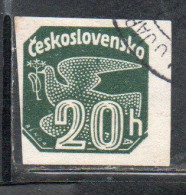 CZECH CECA CZECHOSLOVAKIA CESKA CECOSLOVACCHIA 1937 NEWSPAPER STAMP CARRIER PIGEON 20h USED USATO OBLITERE' - Francobolli Per Giornali