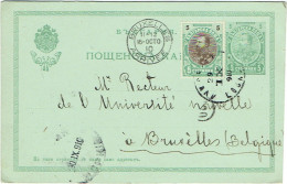 Entier Postal. Bulgarie (Loukovit) Vers Bruxelles. 1910. - Ansichtskarten