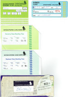 Ticket/Billet Avion. IATA, SINGAPORE AIRLINES. Brussels/Singapore/Taipe/Singapore/Melbourne 1983 + 4 Boarding Pass - Monde