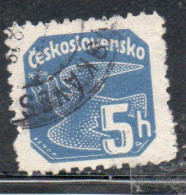 CZECH CECA CZECHOSLOVAKIA CESKA CECOSLOVACCHIA 1937 PERFORATED NEWSPAPER STAMP CARRIER PIGEON 5h USED USATO OBLITERE' - Francobolli Per Giornali