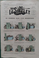 1876 LE PREMIER BAIN D'UN RÉSERVISTE Dessin De Henri MEYER - Journal Satirique LE SIFFLET N° 246 - 1850 - 1899