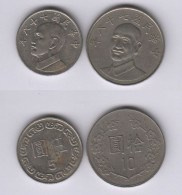 TAIWAN, 5 + 10 Yuan 1981, KM#552 + 533 - Taiwan