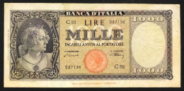 1000 LIRE ITALIA 20 03 1947 TESTINA Naturale MB/BB  RARA LOTTO 4803 - 1.000 Lire