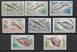 CONGO 1961-64 FISHES MNH - Nuevos