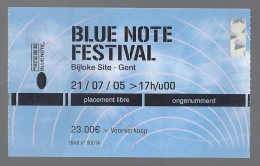 Blue Note Festival - 21 Juli 2005 - Bijloke Site Gent (BE) - Concert Ticket - Entradas A Conciertos