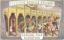 Lot365 UK Electric Grocco Railway Central Pier Blackpool Advertising 1905 England - Blackpool