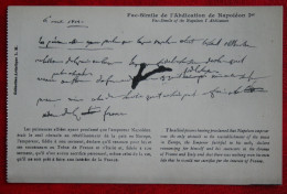 CP Fac Simile L'Abdication De Napoleon 1er France Vierge Postcard C148 - Prigione E Prigionieri