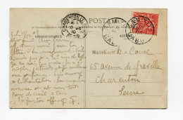 !!! CPA DE MADAGASCAR POUR LA FRANCE, CACHET DE SAM KITA - GABON DE 1910 - Covers & Documents