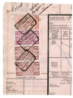 CHEMINS DE FER, TR 238, 246, 250  Sur Fragment Bulletin D'expedition, Obliterations Centrales Nettes SART LEZ SPA, RARE - Afgestempeld