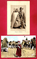 (Lot De 2) CPA CPSM (Algérie) SCENES ET TYPES : Enfants Kabiles (Kabyles) + Les Chameliers - Children