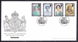 Great Britain - 2002 Queen Mother Memorial Illustrated FDC - 2001-2010. Decimale Uitgaven