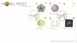 Great Britain - 2001 Nobel Prizes Centenary Illustrated FDC - 2001-2010 Dezimalausgaben