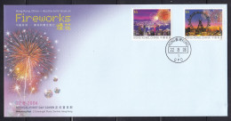 SAR Hong Kong China - 2006 Fireworks Joint Issue With Austria Illustrated FDC - FDC