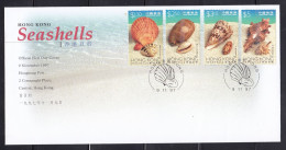 SAR Hong Kong China - 1997 Seashells Illustrated FDC - FDC