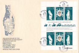 British Antarctic Territory - 1978 Coronation Anniversary Miniature Sheet Illustrated FDC - FDC