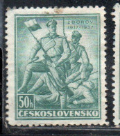 CZECH REPUBLIC CECA CZECHOSLOVAKIA CESKA CECOSLOVACCHIA 1937 SOLDIERS OF LEGION ZBOROV BATTLE 50h MH - Nuovi
