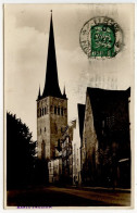 Estonia 1931 RPPC Postcard Tallinn - Oleviste Ki'rk / Olay's Church; Scott 92 - 4s. Arms - Estonie