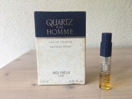 Quartz Pour Homme EDT Spray 2 Ml (Molyneux; Zeldzaam!) - Miniaturen Herrendüfte (ohne Verpackung)