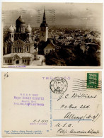Estonia 1932 RPPC Postcard Tallinn - Aleks. Nevski Peakirik / Alexander Nevsky Cathedral; Scott 92 - 4s. Arms - Estonie