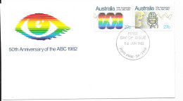 Australia 1982 MiNr. 793 - 794 Australien Australian Broadcasting (ABC) And Radio Australia 2v FDC - Usines & Industries