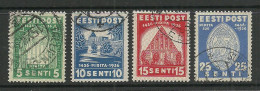 Estonia Estland 1936 Nonnery Pirita Michel 120 - 123 O - Abbeys & Monasteries