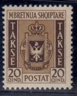 Italy Occ. Albania - Tax Sassone N.3 FIRMATO RAYBAUDI - MNH** Gomma Integra - Cat. 300 Euro - Albania