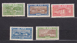 Iceland 1925 Sc 144-8 Mi 114-8 MH CV 600 Euro 15585 - Nuovi