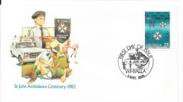 Australia 1983 MiNr. 838 Australien 100 Years Of The St. John Ambulance Relief Service, Healht, Whyalla 1v  FDC - Accidents & Sécurité Routière