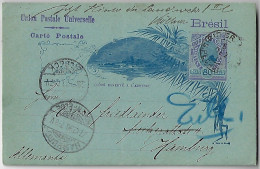 Brazil 1896 Postal Stationery Card RHM-BP-48e Sent From Rio Grande By Rio De Janeiro To Hamburg Germany Catalog US$40 - Entiers Postaux